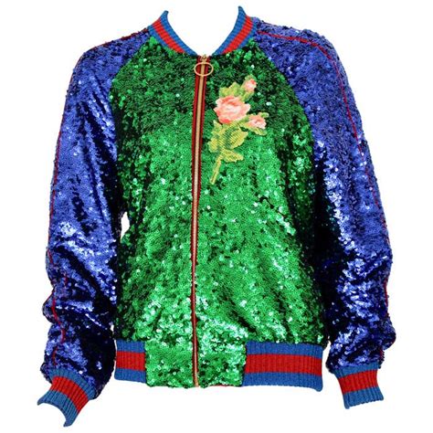 gucci sequin jacket peacock|GUCCI Cropped sequined wool.